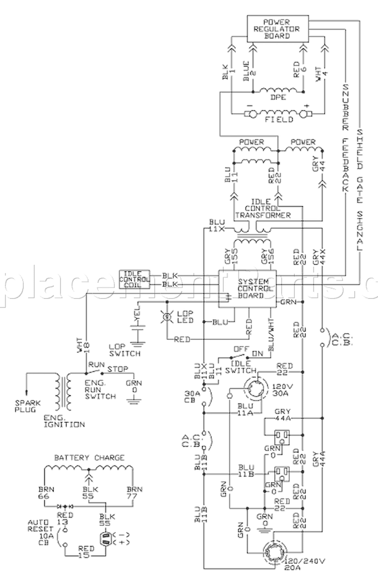 Page C Diagram and Parts List for 9777-4  Briggs and Stratton Generator